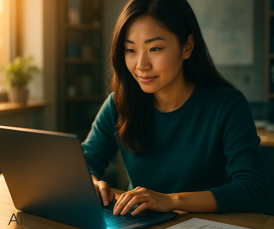 AI-generiertes Bild einer Person im Praktikum. Dient nur zur Veranschaulichung.