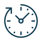 Zeitsymbol Icon in TADUS Farben